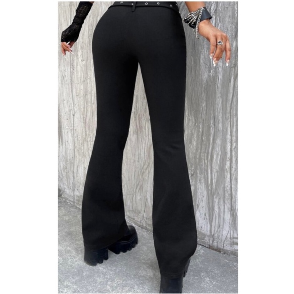 SALE🎈NIB Y2K GOTH STRETCHY PANTS COMES WITH BELT! - Picture 3 of 6